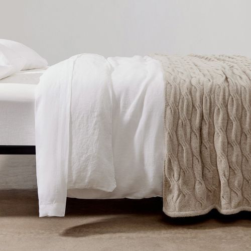 Chunky Cable Angora & Merino Wool Throws