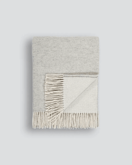 Baya Casa Throw - Silver | Merino Blend