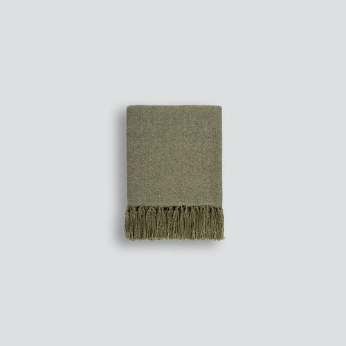 Baya Richmond Throw - Moss | Acrylic/Wool Blend