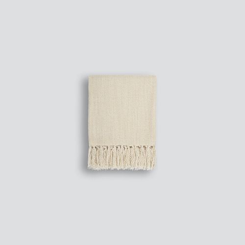 Baya Richmond Throw - Ecru | Acrylic/Wool Blend