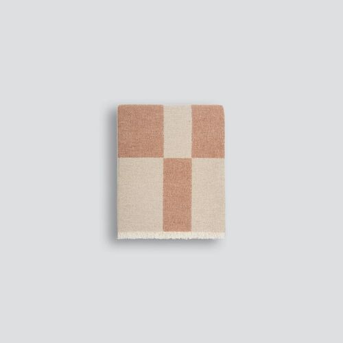 Baya Winton Throw - Coral | Wool/Cotton Blend