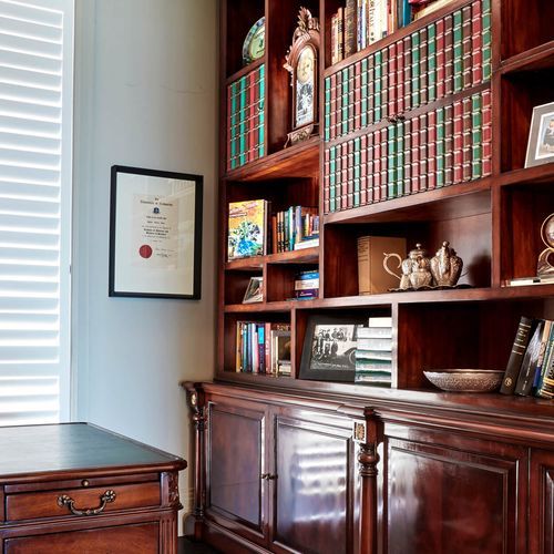 Victorian Bookcase with Faux Books