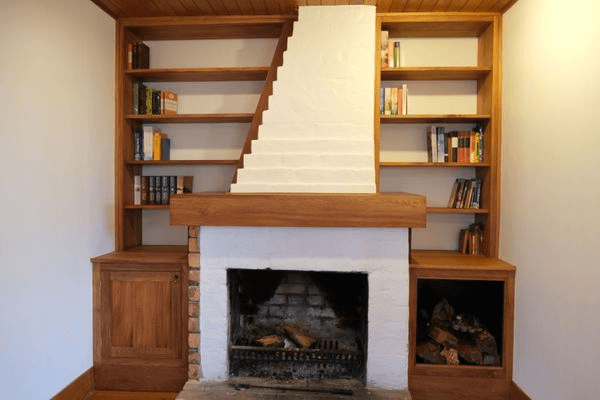 Built-In Cabinets, Bookcase & Mantel