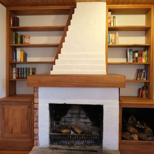Built-In Cabinets, Bookcase & Mantel