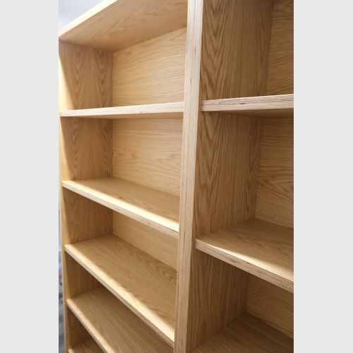 Oak Bedhead and Bookcase
