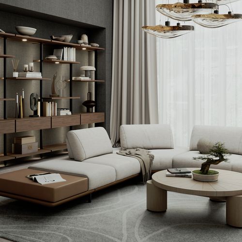 Custom Living Room Shelving