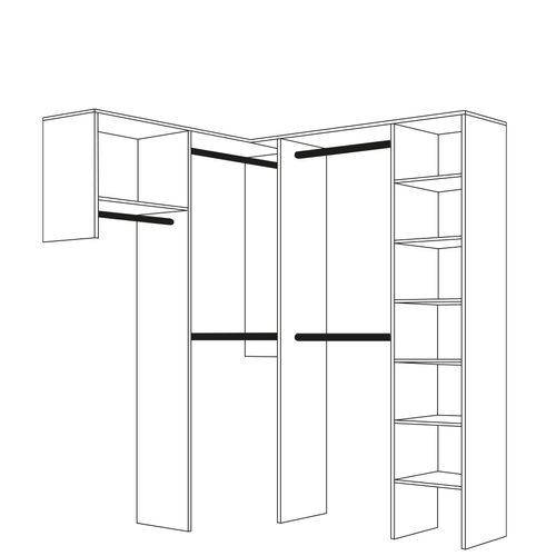 Basic L-Shape Walk In Wardrobe