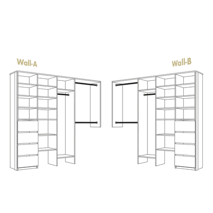 Walk-Thru Wardrobe With Drawers