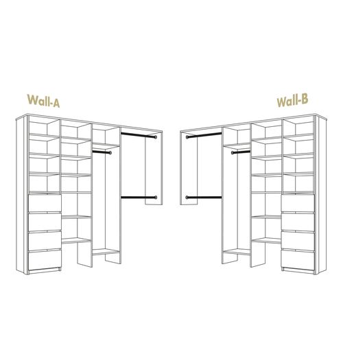 Walk-Thru Wardrobe With Drawers