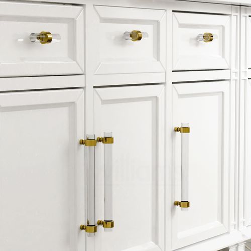 Lucite Crown Drawer Pull