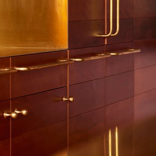 Antique Brass Cabinetry