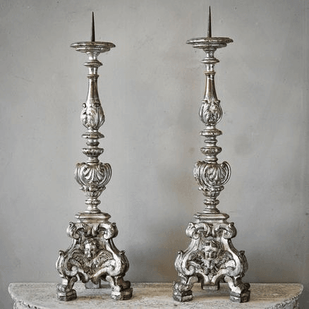 Antique Italian Torchere Candlesticks