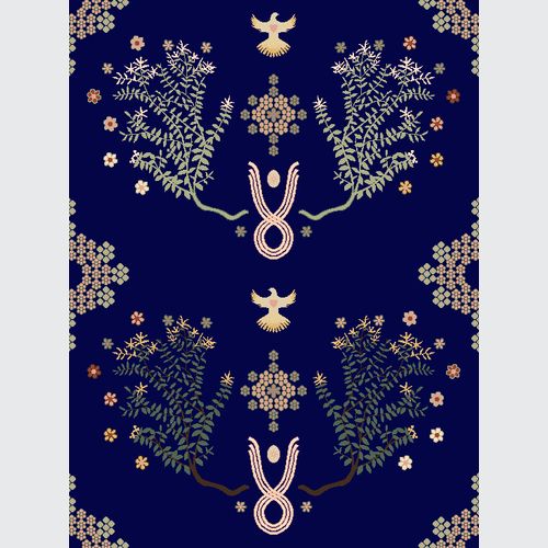 Emerald Garden Axminster Roll Carpet by Miranda Brown