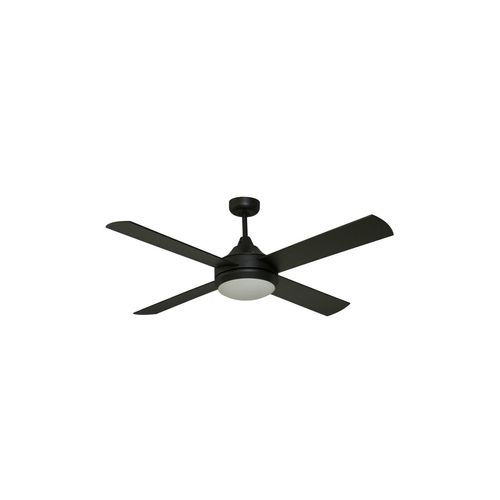 Milano DC  Matt Black + LED Light with 6 speed remote