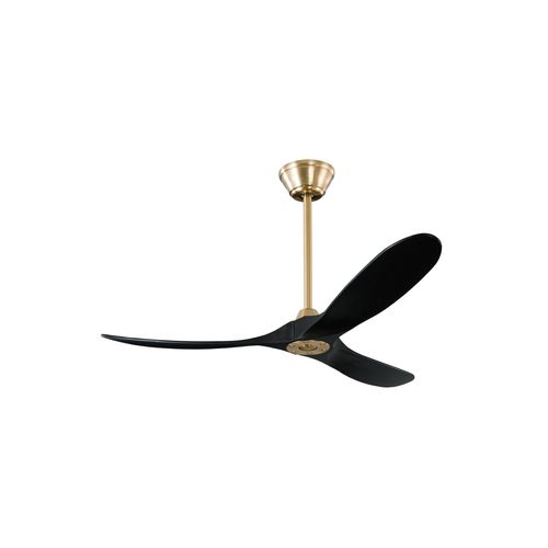 Milano Ceiling Fan Slider Burnished Brass Black Blade