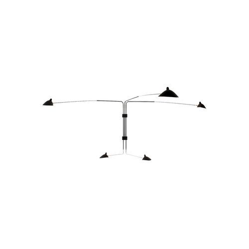 Applique 5 Bras Pivotants Wall Lamp by Serge Mouille