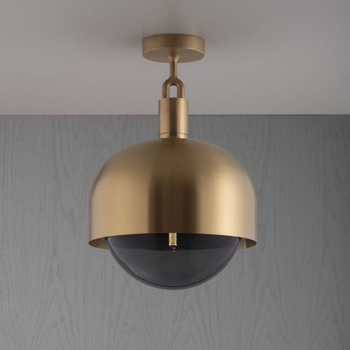 Shade Forked Globe Ceiling Light | Smoked