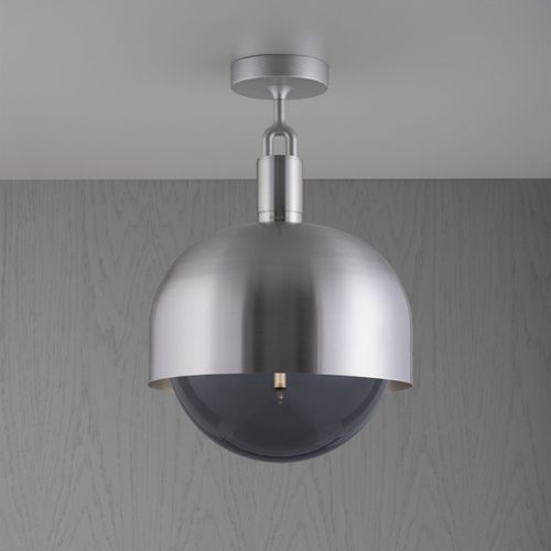 Shade Forked Globe Ceiling Light | Smoked