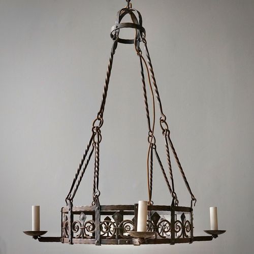 French Wrought Iron Chandelier