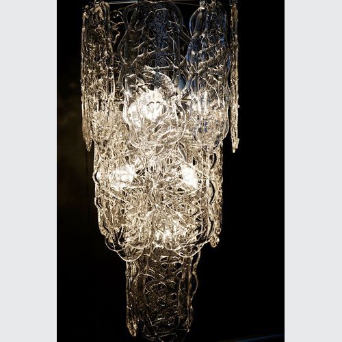 Mid-Century Murano Cascade Chandelier