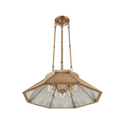 Rivington Medium 8-Paneled Chandelier – Brass