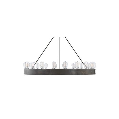 Roark 20″ Modular Ring Chandelier – Iron