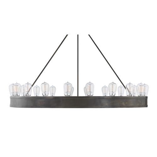 Roark 40″ Modular Ring Chandelier – Iron