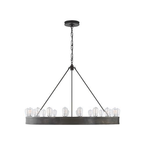 Roark 40″ Modular Ring Chandelier – Iron