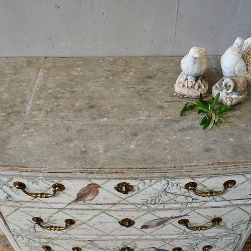 French Antique Louis XV Painted Commode