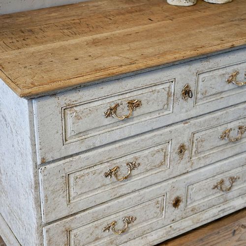Antique French Louis XV Painted Commode