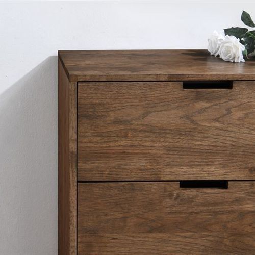 Paris Hardwood Chest Of Drawers | Rustic Walnut