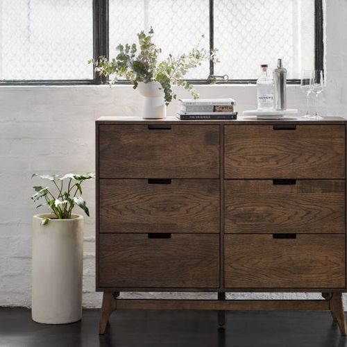 Paris Hardwood Chest Of Drawers | Rustic Walnut