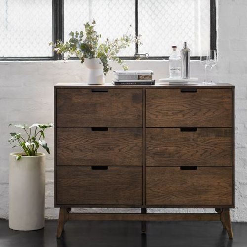 Paris Hardwood Chest Of Drawers | Rustic Walnut