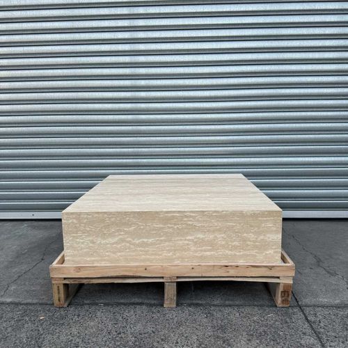 Square Coffee Table-Vein Cut Travertine | Natural Stone Co.