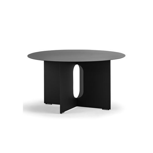 Kiyo Round Steel Coffee Table | Matte Black