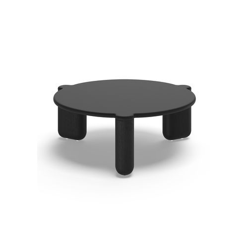 Nobu Round Concrete Coffee Table | Black