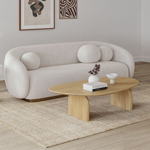 Arco 130cm Oval Oak Coffee Table| Natural