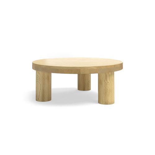Nomad 90cm Round Solid Oak Coffee Table | Natural
