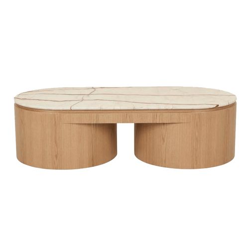 Pluto Oval Marble Coffee Table