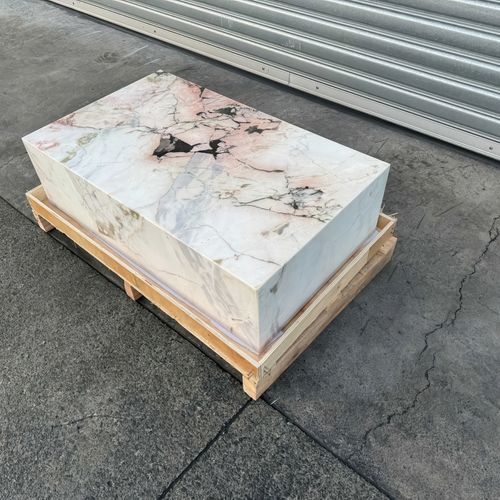 Block Coffee Table / Cherry Blossom-Small | Natural Stone Co.