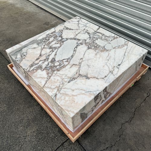 Square Coffee Table-Milky Bleu Marble | Natural Stone Co.