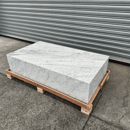 Block Coffee Table-Carrara Marble | Natural Stone Co.
