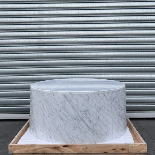 Rounded Coffee Table-Carrara Marble | Natural Stone Co.