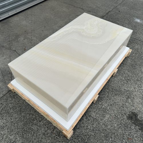 Block Coffee Table/White Onyx-Large | Natural Stone Co.