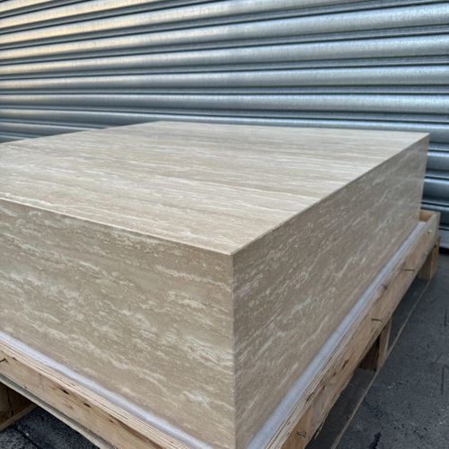 Square Coffee Table-Vein Cut Travertine | Natural Stone Co.