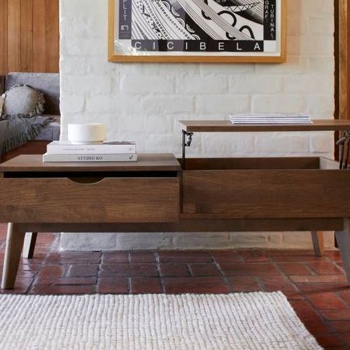 Paris Hardwood Coffee Table | Lifting-Top | Walnut