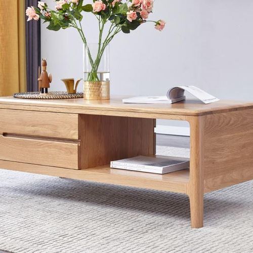 Seattle Natural Solid Oak Coffee Table
