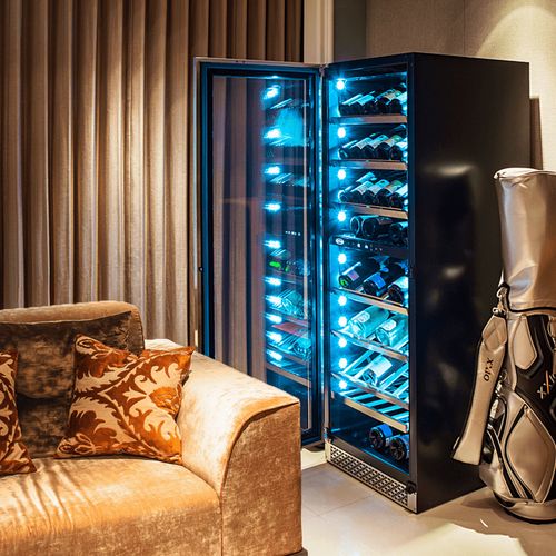 130-166 Bottle Dual-Zone Stainless Steel Wine Fridge