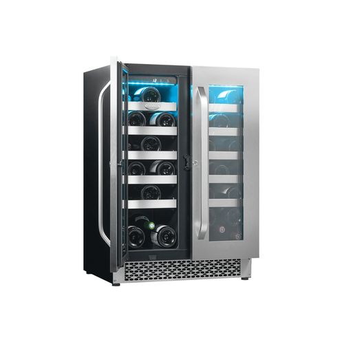 40 Bottle Dual-Zone Stainless Steel Wine Fridge