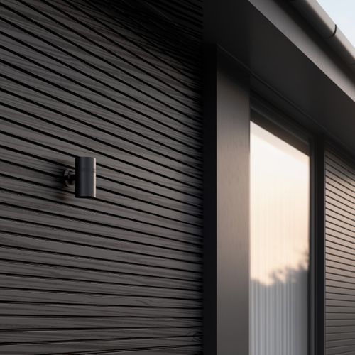 Acupanel® | Black | Exterior Composite Slat Wall Panels